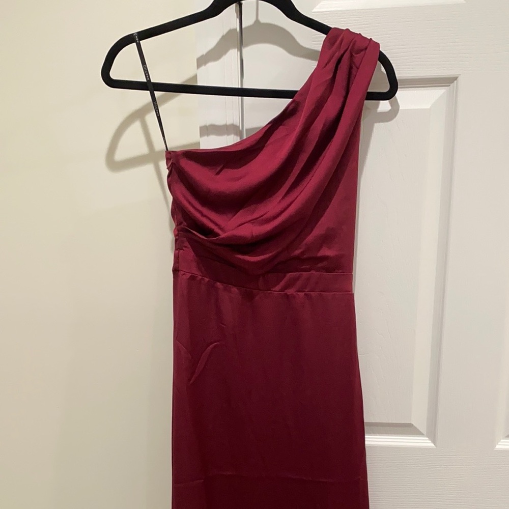 Maxi dress with front frill